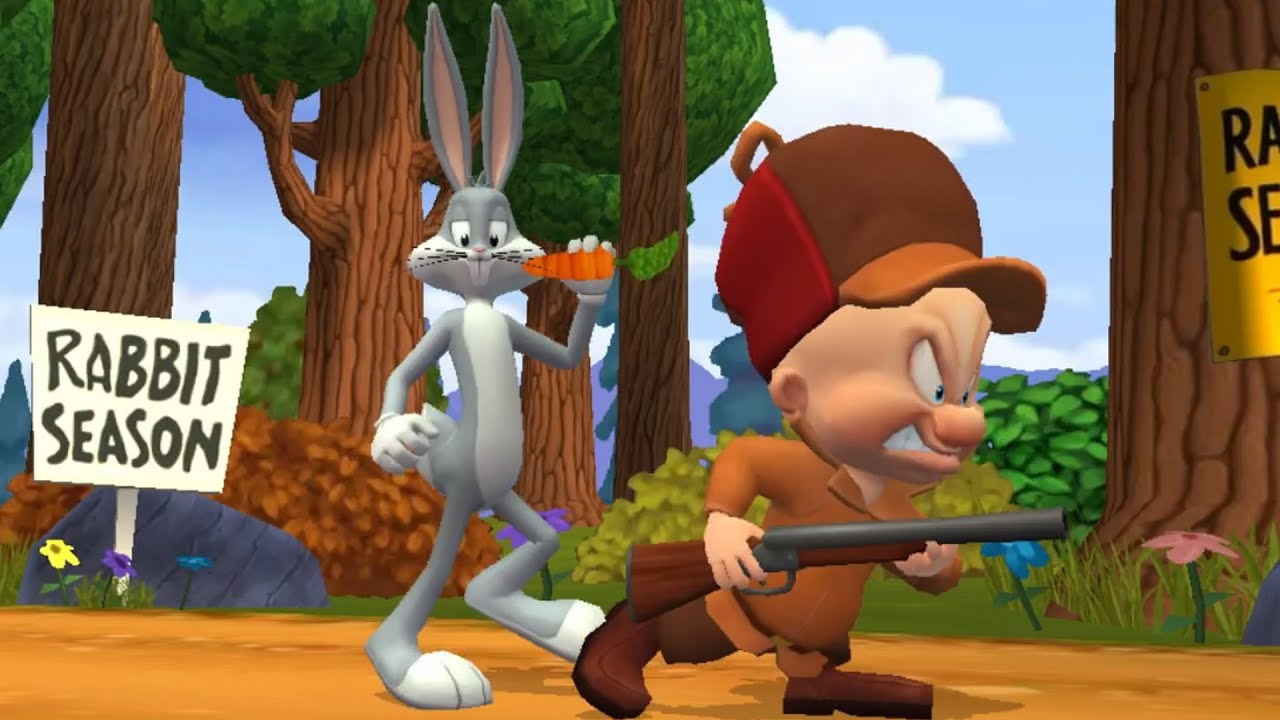 Pernalonga e seus amigos do desenho no jogo Looney Tunes Dash grátis para Android