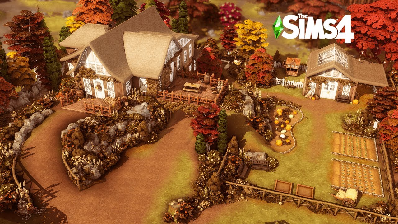 Cozy Cottage Dream 🍂 | NoCC | Relaxing Stop Motion Build | Sims 4