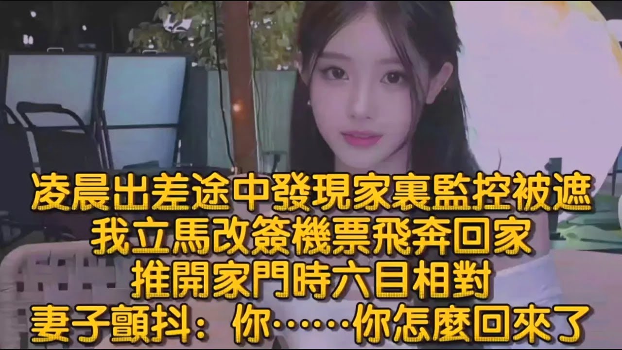 凌晨出差途中發現家裏監控被遮，我立馬改簽機票飛奔回家，推開家門時六目相對，妻子顫抖：你……你怎麼回來