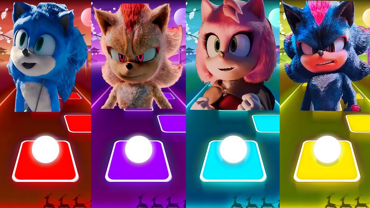 SONIC MOVIE 🔴 SUPER SONIC 🔴 AMY ROSE 🔴 SHADOW 🔴 | Tiles Hop Sedm rush