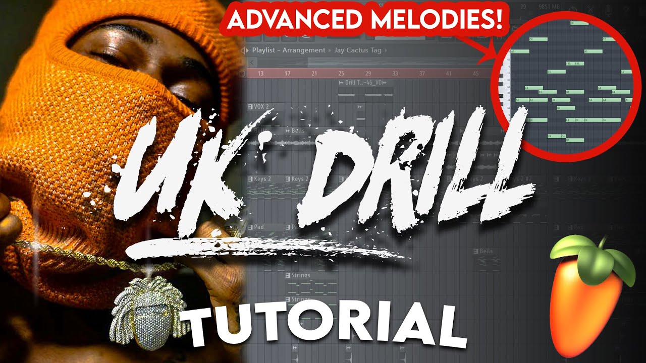 HOW TO MAKE DARK UK DRILL MELODIES 🥶🥶🥶(UK Drill Melody Tutorial - FL Studio)