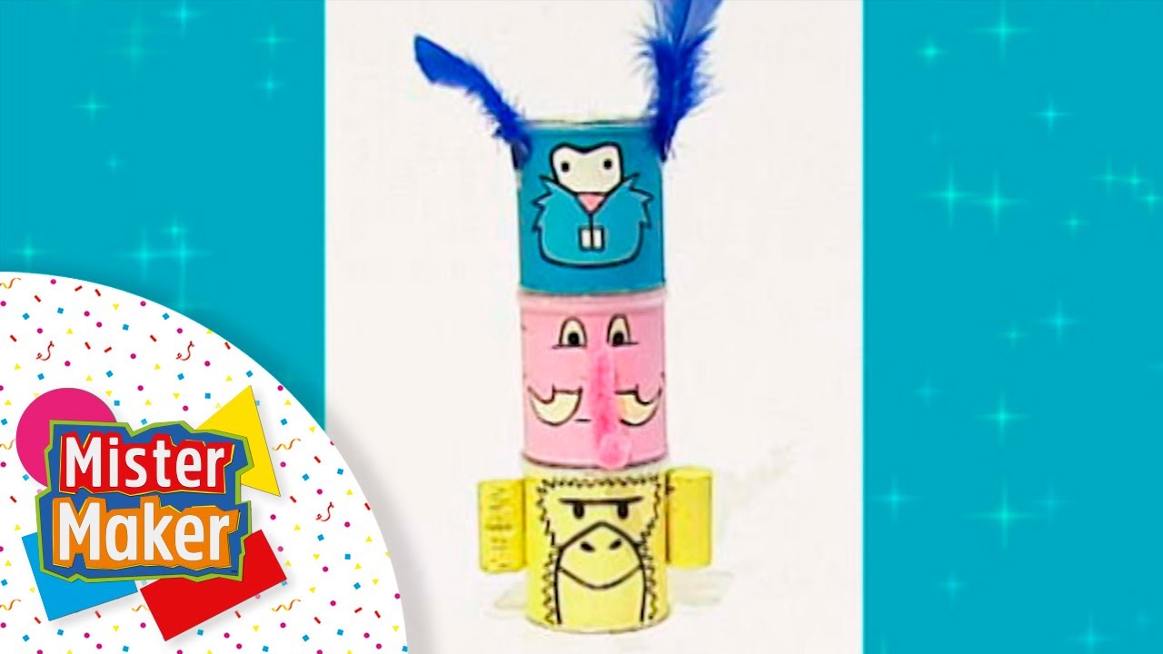Tótem hecho de envases de papas fritas | MISTER MAKER en ESPAÑOL