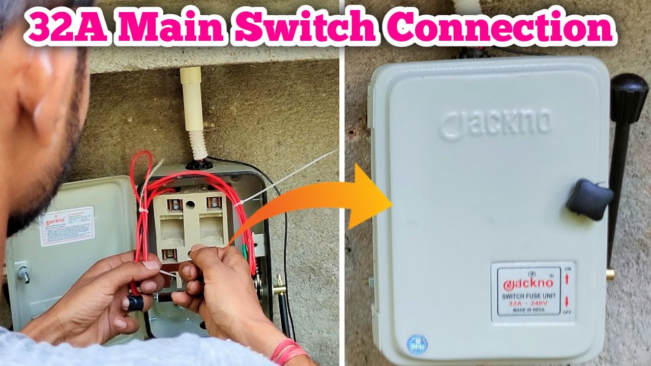 32A Main Switch Connection | Meter Connection | ElectroWork
