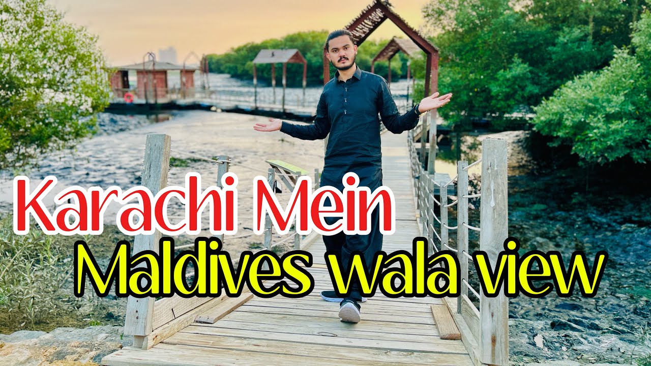 Mangrove Biodiversity Park Karachi per Maldives Wala view 😍🏝️🛖🏡