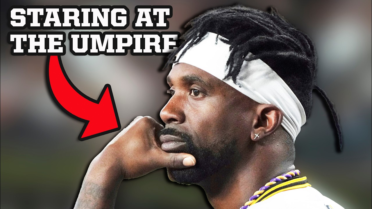 Andrew McCutchen stares at the umpire throughout the entire last inning of the game, a breakdown
