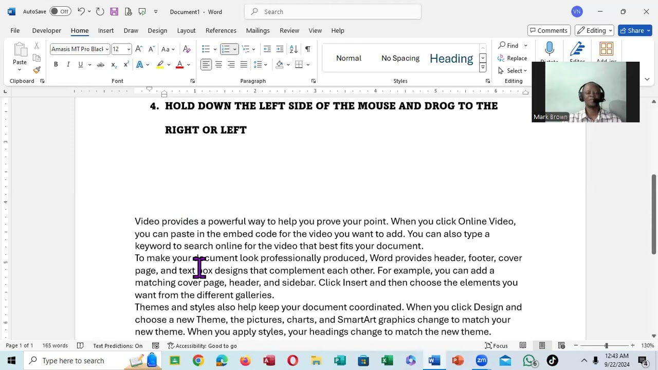 HOW TO BLACK TEXT IN WORD