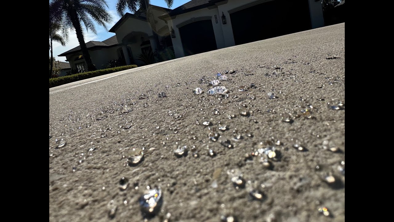 Stripping years of paver sealer & sealing concrete driveway!