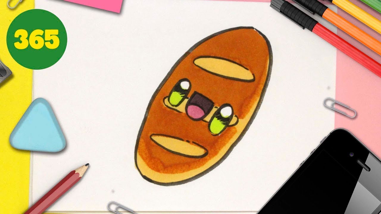 COME DISEGNARE PANE KAWAII PASSO PER PASSO