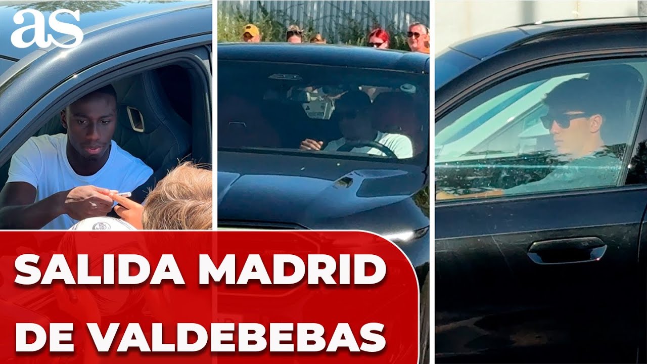 SALIDA de los jugadores del MADRID de VALDEBEBAS tras el ENTRENAMIENTO: MBAPPÉ, MENDY...