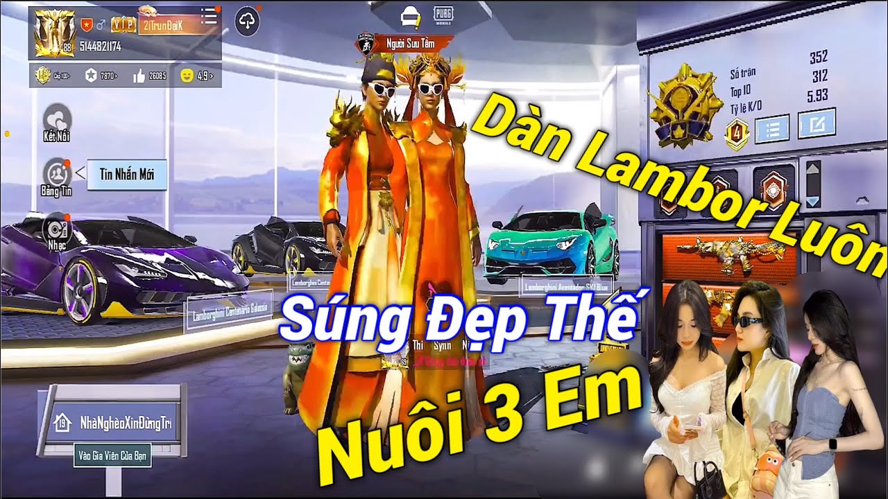 PUBG Mobile | Mang Siêu Phẩm Full Dàn Lamborghini Đi Tán Gái Hết Nước Chấm 😆