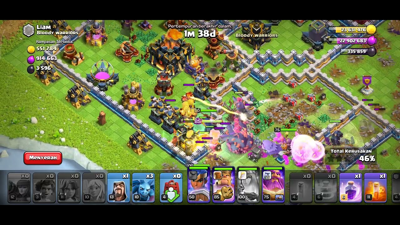 Coc pemula th 17 #clashofclans​#coc​#clashofclansindonesia​#strategi​#kombinasi​