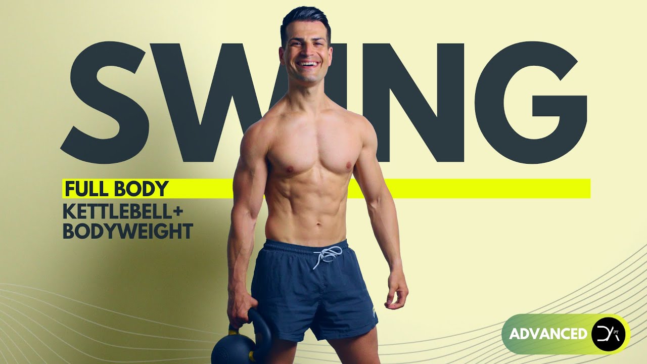 40 min Full Body Kettlebell Bodyweight Workout  ( Strength + Cardio + ABS )