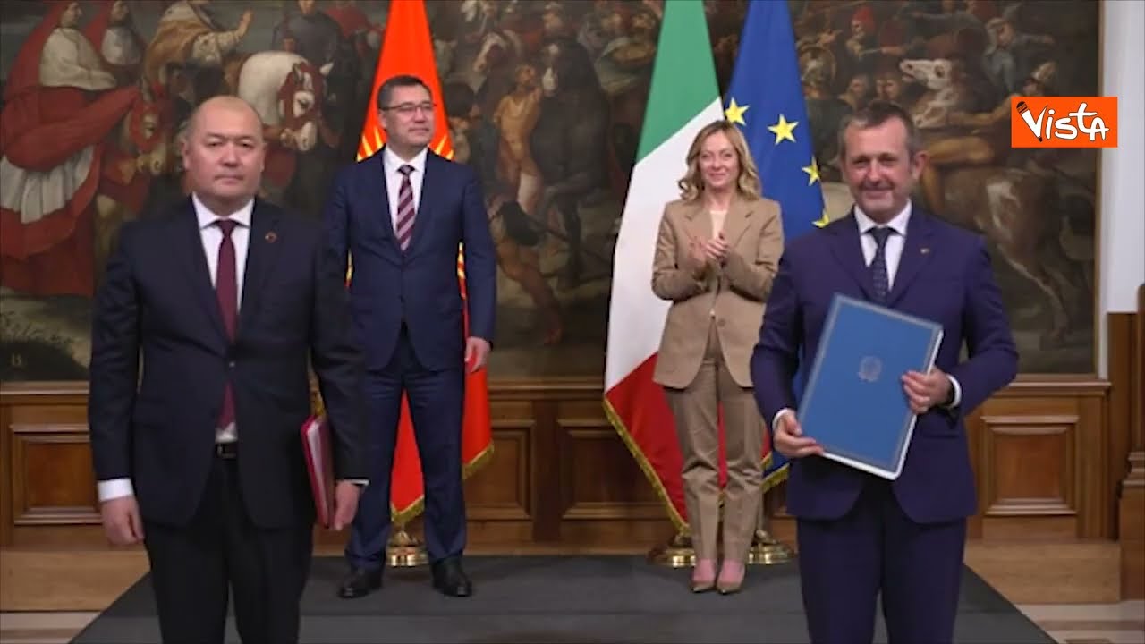 Giorgia Meloni riceve il Presidente del Kirghizistan, siglate intese su cultura e giustizia