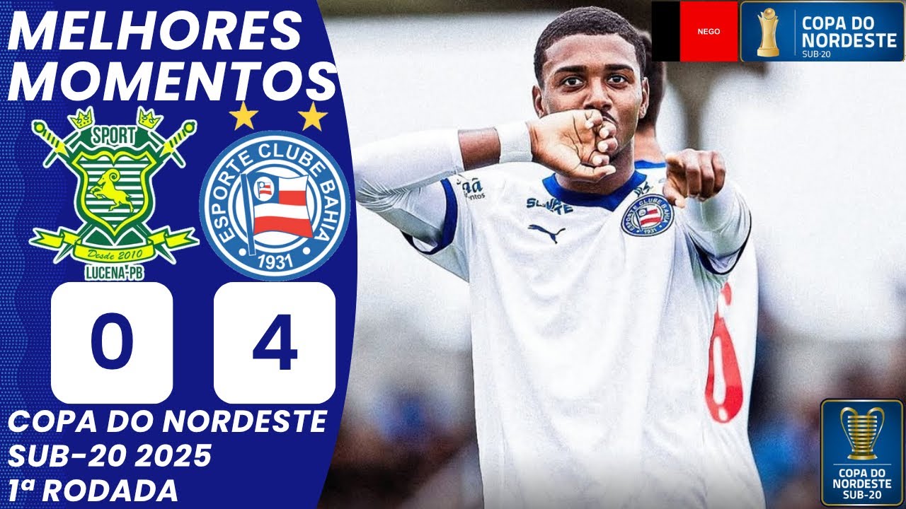 Sport-PB vs Bahia | Melhores Momentos | 1ª Rodada | Copa do Nordeste Sub-20 2025