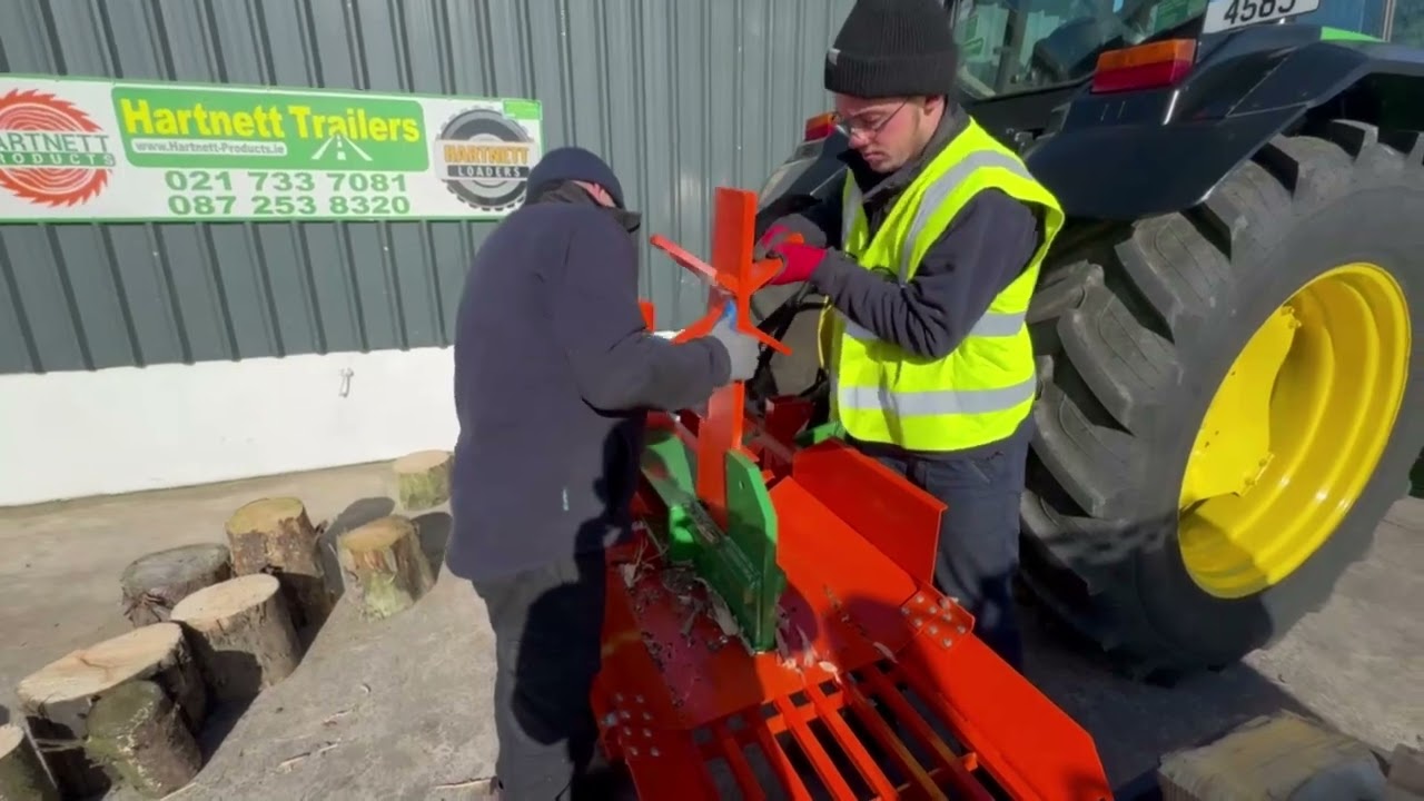 Hartnett 25T Tractor Log Splitter with Hydraulic Axe