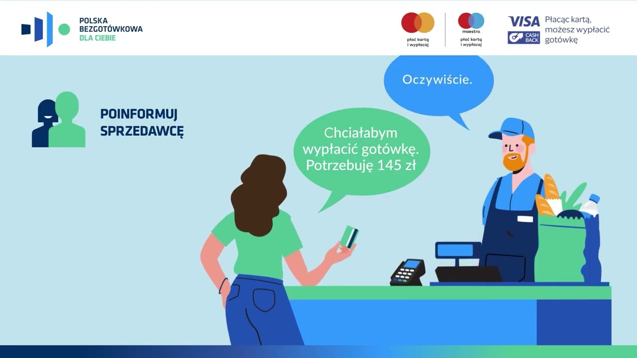Płacąc kartą za zakupy przy okazji wypłacisz got&oacute;wkę! Poznaj usługę Cashback