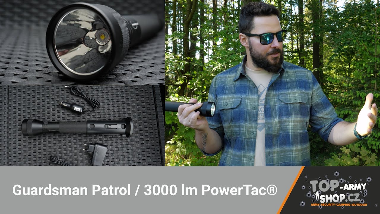Ruční svítilna Guardsman Patrol 3000 lm PowerTac® Pořádná hračka! Rigad