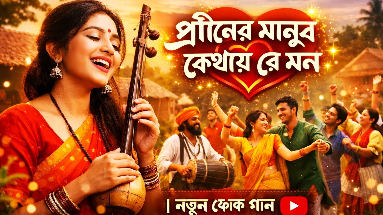 🎵✨ Praner Manus Kothay Re Mon | Bengali Folk Song 🌿🎶 | Spiritual Folk Music 🕊️💫 🎧❤️