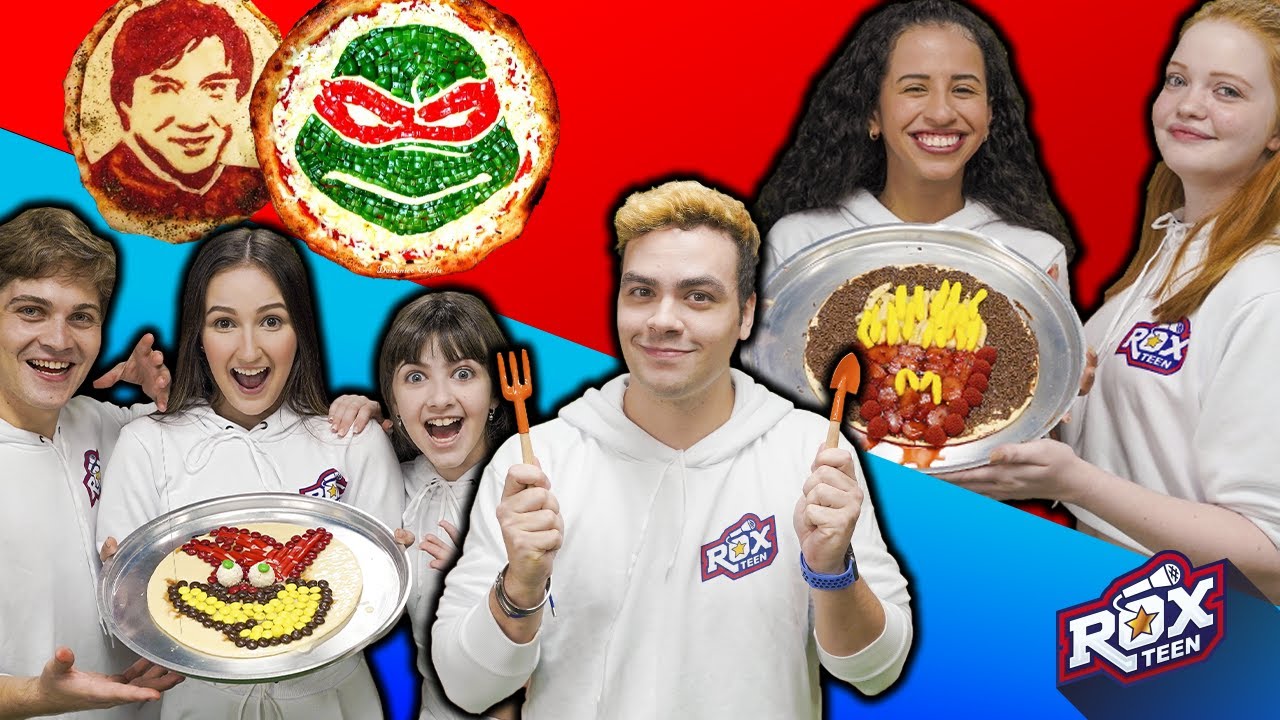 DESAFIO ARTE NA PIZZA - PRIMEIRO VÍDEO SENDO YOUTUBERS NA ROX TEEN