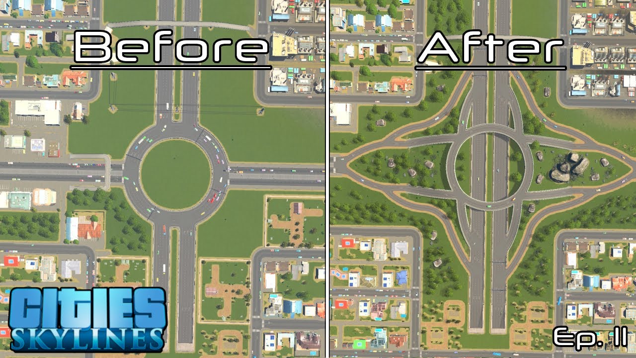 Roundabout Upgrade | Cities: Skylines | Ep. 11