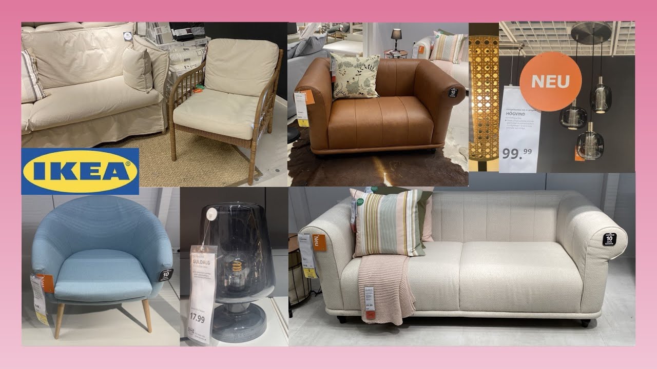 2 SEATER SOFA, ARMCHAIRS, LAMPS & LIGHT FIXTURES *IKEA EUROPE SHOP WITH ME*