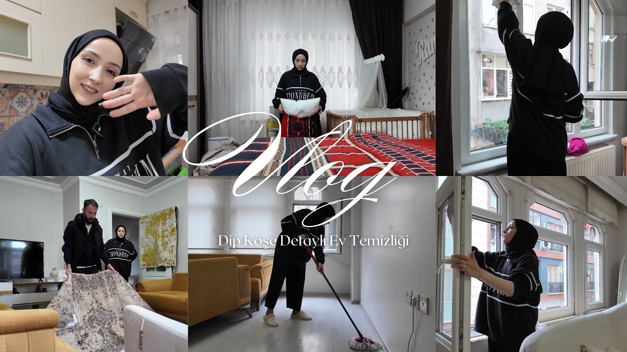 DETAYLI KIŞ TEMİZLİĞİ YAPIYORUM 🧼 | ANNEM KIZIMA BAKIYORKEN DİP KÖŞE HER YERİ TEMİZLEDİM 🧹🧽 #vlog