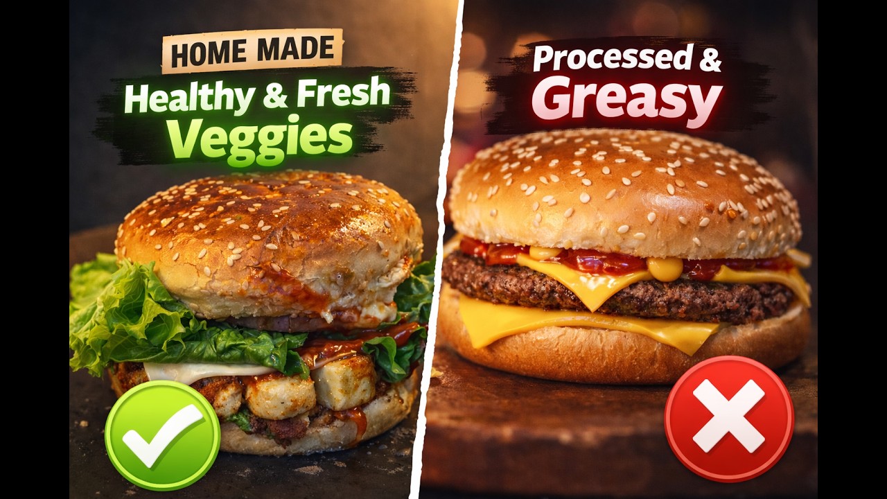 Stop Eating Junk! Try This Mom Made Burger #food #burger
