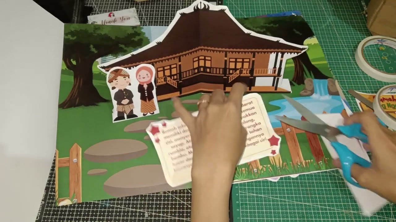 Tutorial Pop up book- Edisi rumah adat julang ngapak