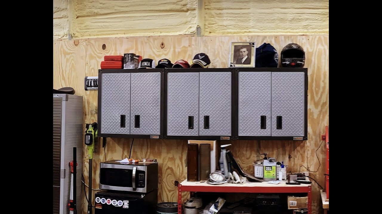 Organization in the shop. Gladiator cabinet install.