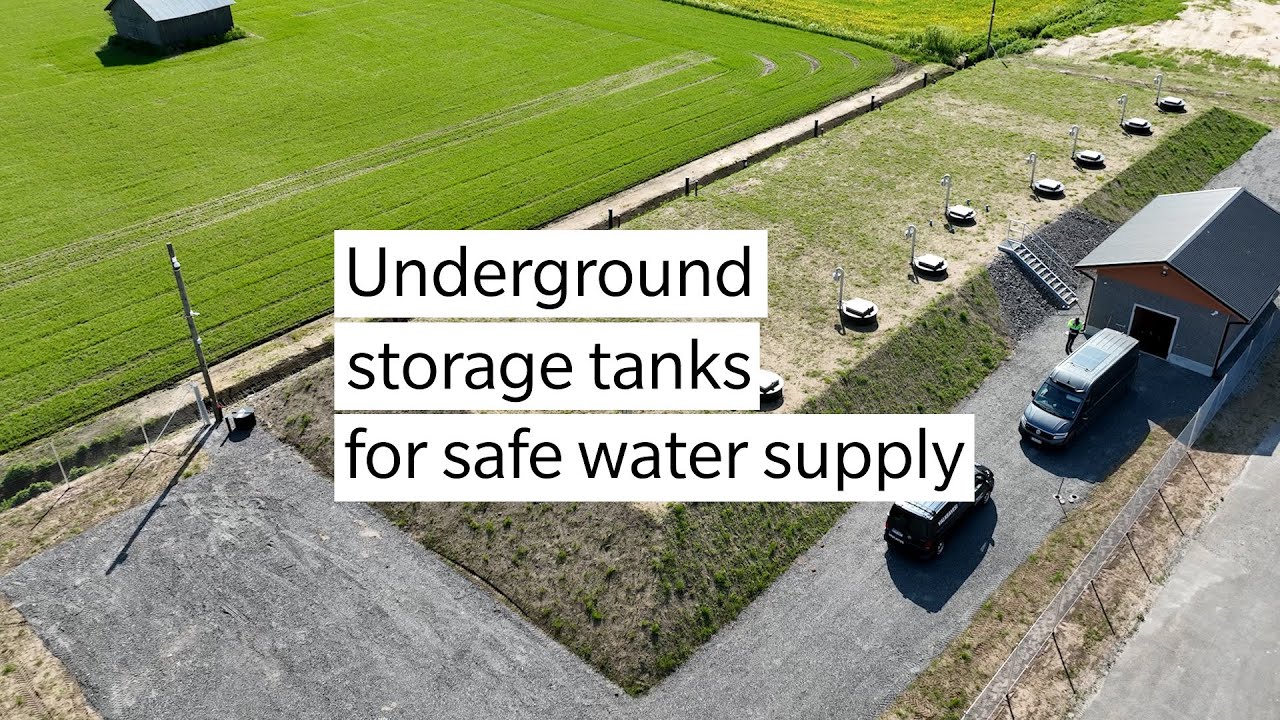 Underground water storage tanks for safe supply