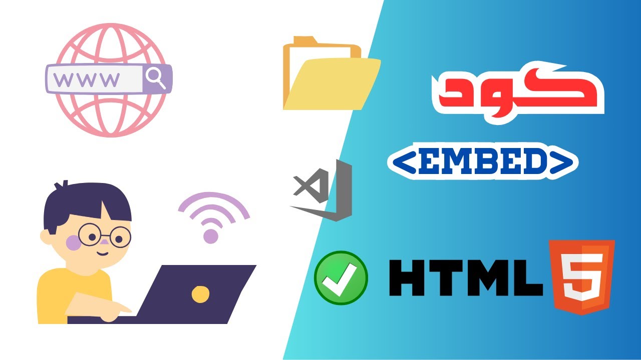 كود embed في HTML للمبتدئين | طريقة عرض الملفات داخل صفحة الويب