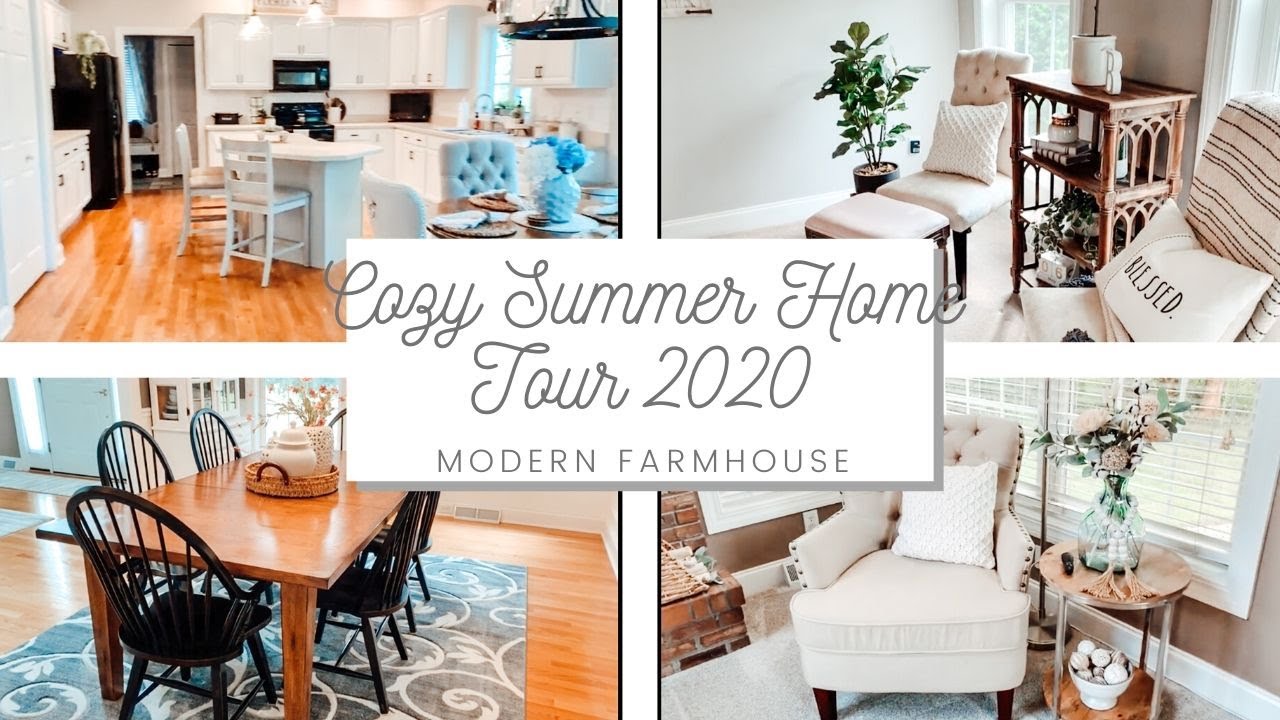 COZY NEUTRAL MODERN FARMHOUSE SUMMER HOME TOUR 2020 | FARMHOUSE DECOR IDEAS