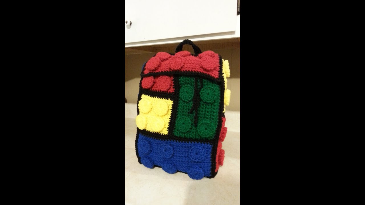 How to Crochet a Backpack - Lego Backpack Tutorial