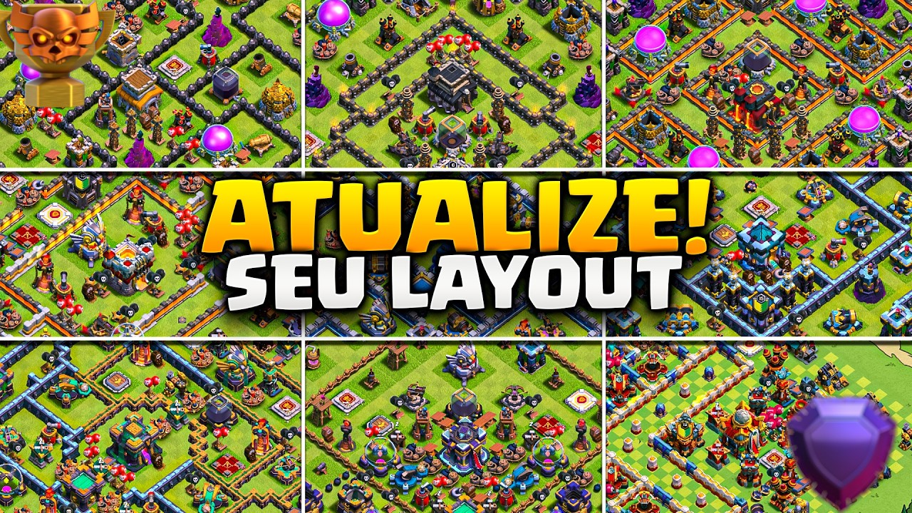Melhores Layouts Para Cada Centro de VILA Do Cv6 Ao Cv16 (Clash Of Clans)
