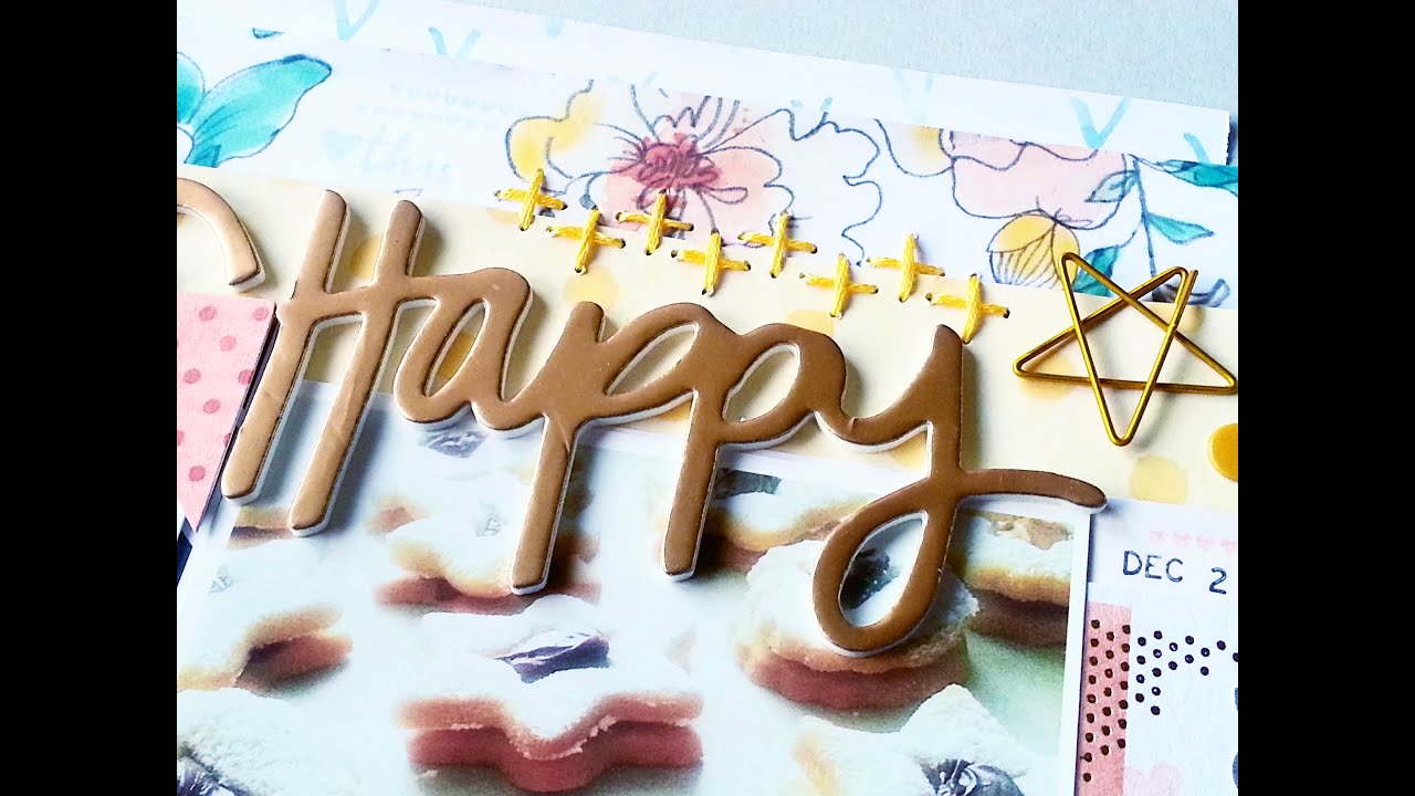 Scrapbooking Process- December Hip Kit Club- Amy Tangerine Stitched Collection