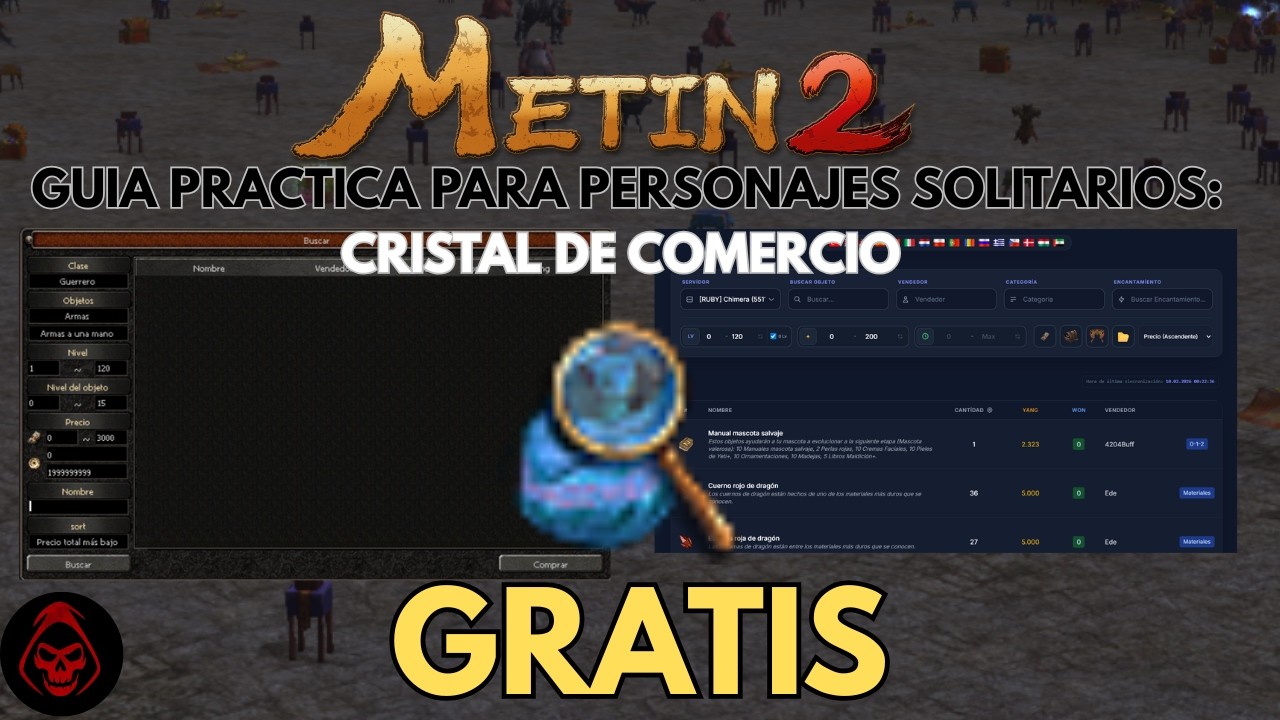 METIN2 RUBY: GUIA PRACTICA PARA JUGADORES SOLITARIOS - CRISTAL DE COMERCIO ¡¡¡GRATUITO!!!