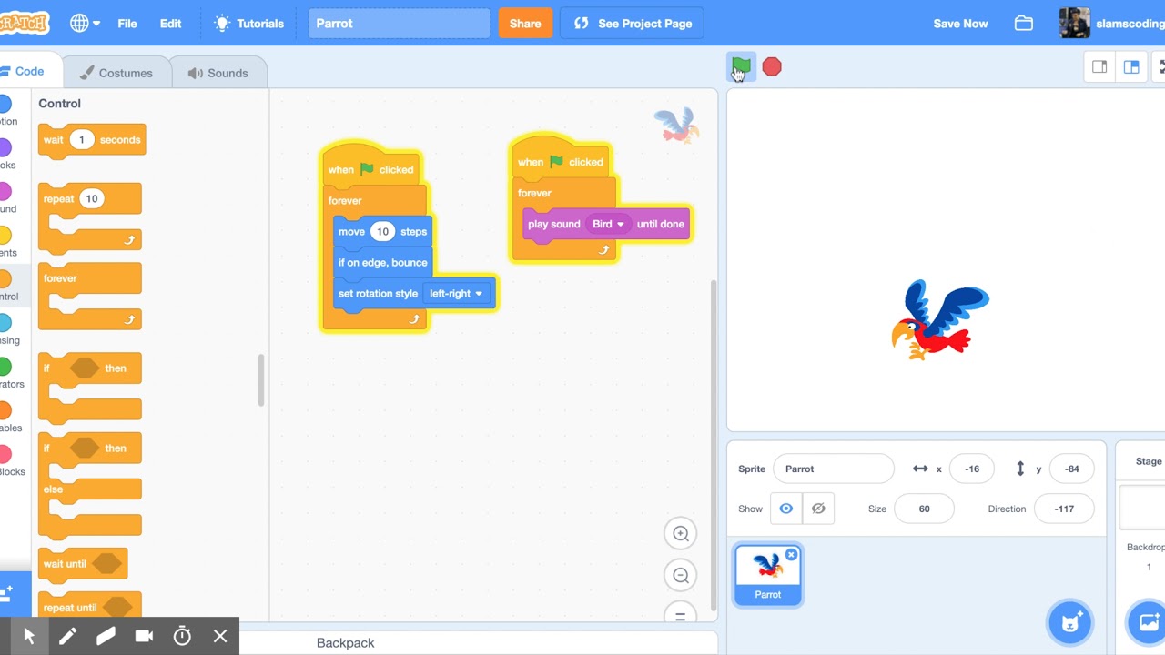 Scratch   Parrot Tutorial