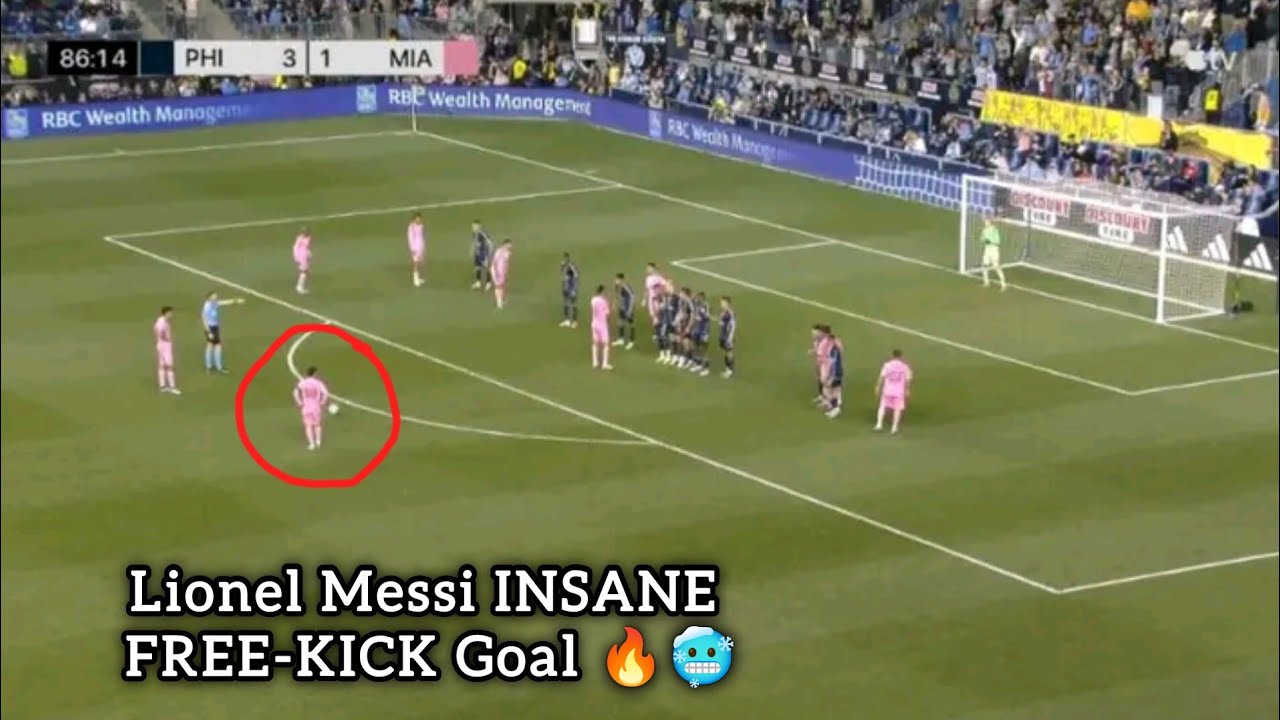 Lionel Messi INSANE FREEKICK GOAL vs Philadelphia Union 🔥🥶 | Inter Miami 3-3 Philadelphia Union