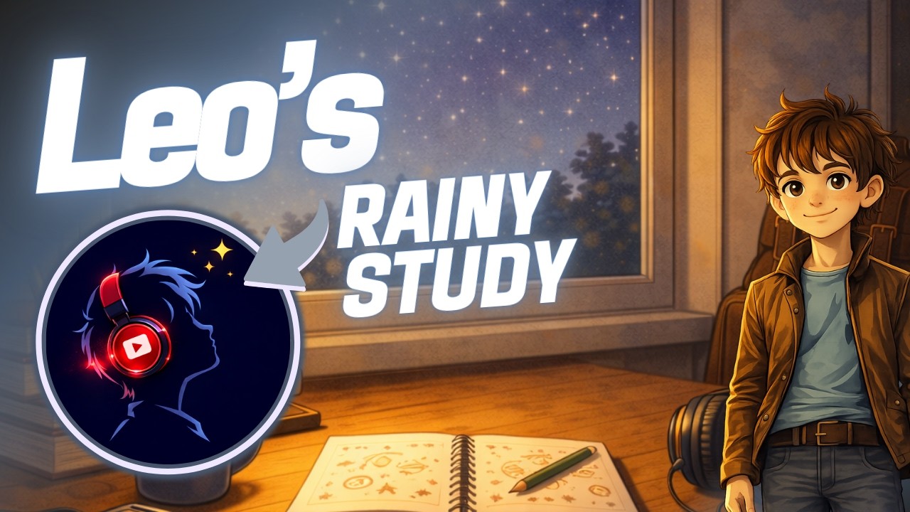 Leo’s Rainy Study Room ☔📚 | 30 Minutes of Calm LoFi for Study & Focus