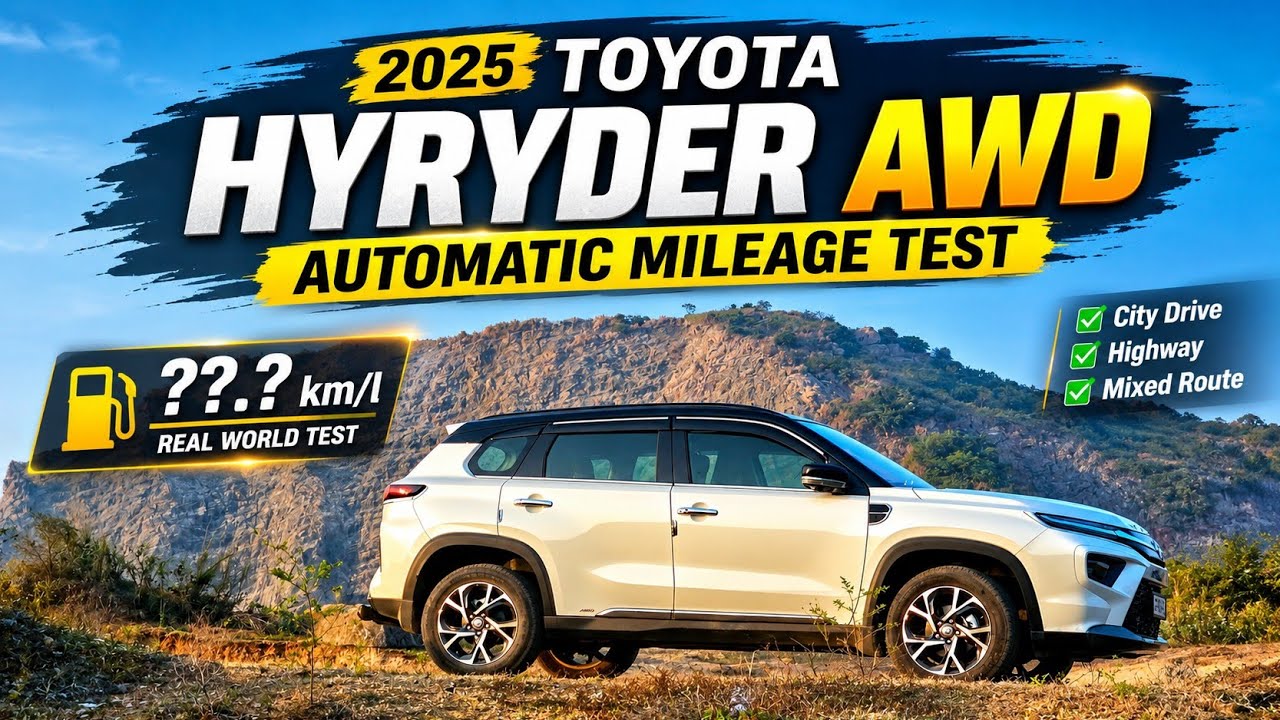 2025 Toyota Hyryder AWD Automatic Mileage Test! Highway Fuel Efficiency Revealed! @RevMachinesIndia 