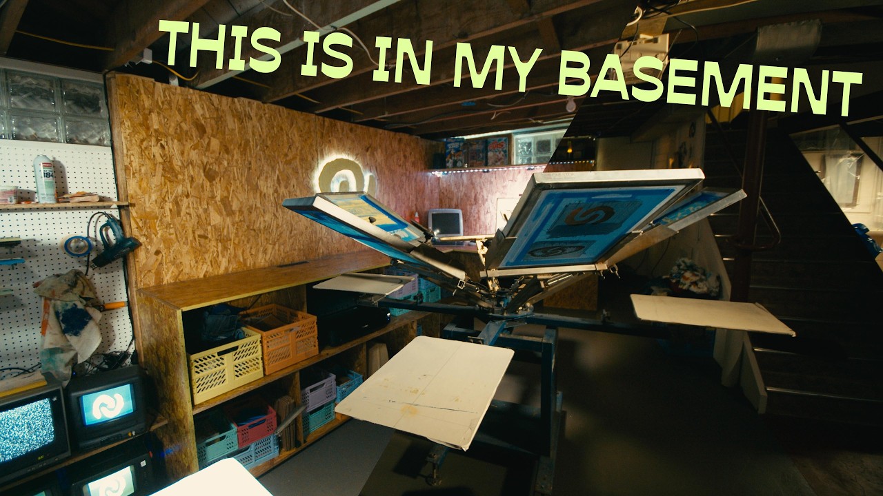 Building a Screen Printing Studio in my Basement | Full Build from Start to Finish