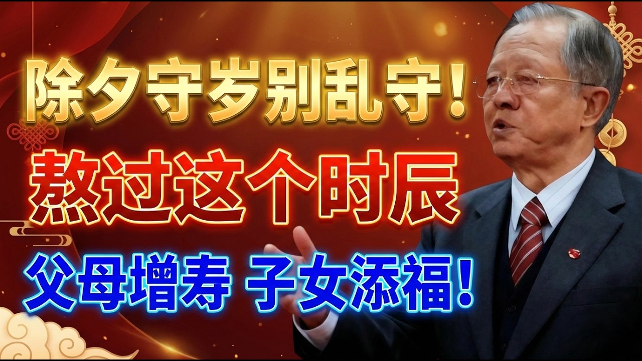 除夕守歲不是熬通宵就好！易經揭秘：熬過『這個時辰』，父母增壽、子女添福，全家旺運一整年！  #人生智慧 #命理 #哲學 #曾仕強 #易經 #正能量
