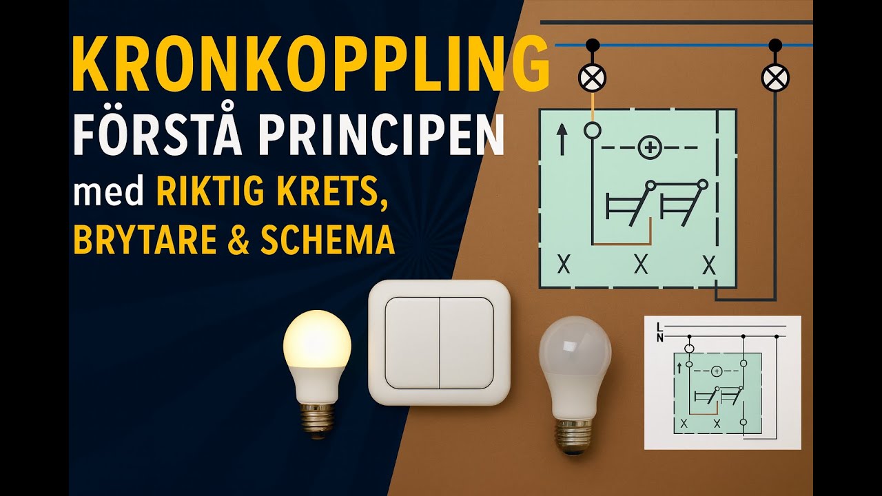 Kronkoppling – Förstå Principen med Riktig Krets, Brytare & Schema(ElinstallationStockholm)