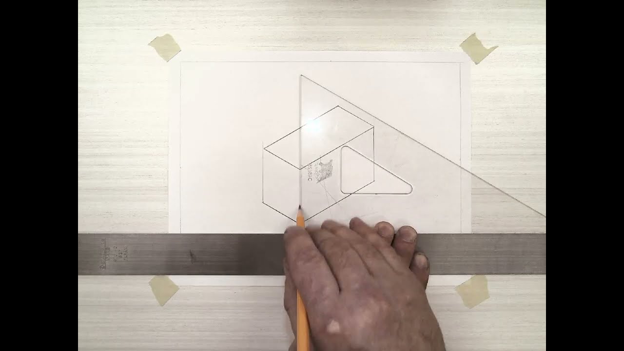 Manual Drafting Isometric Blue