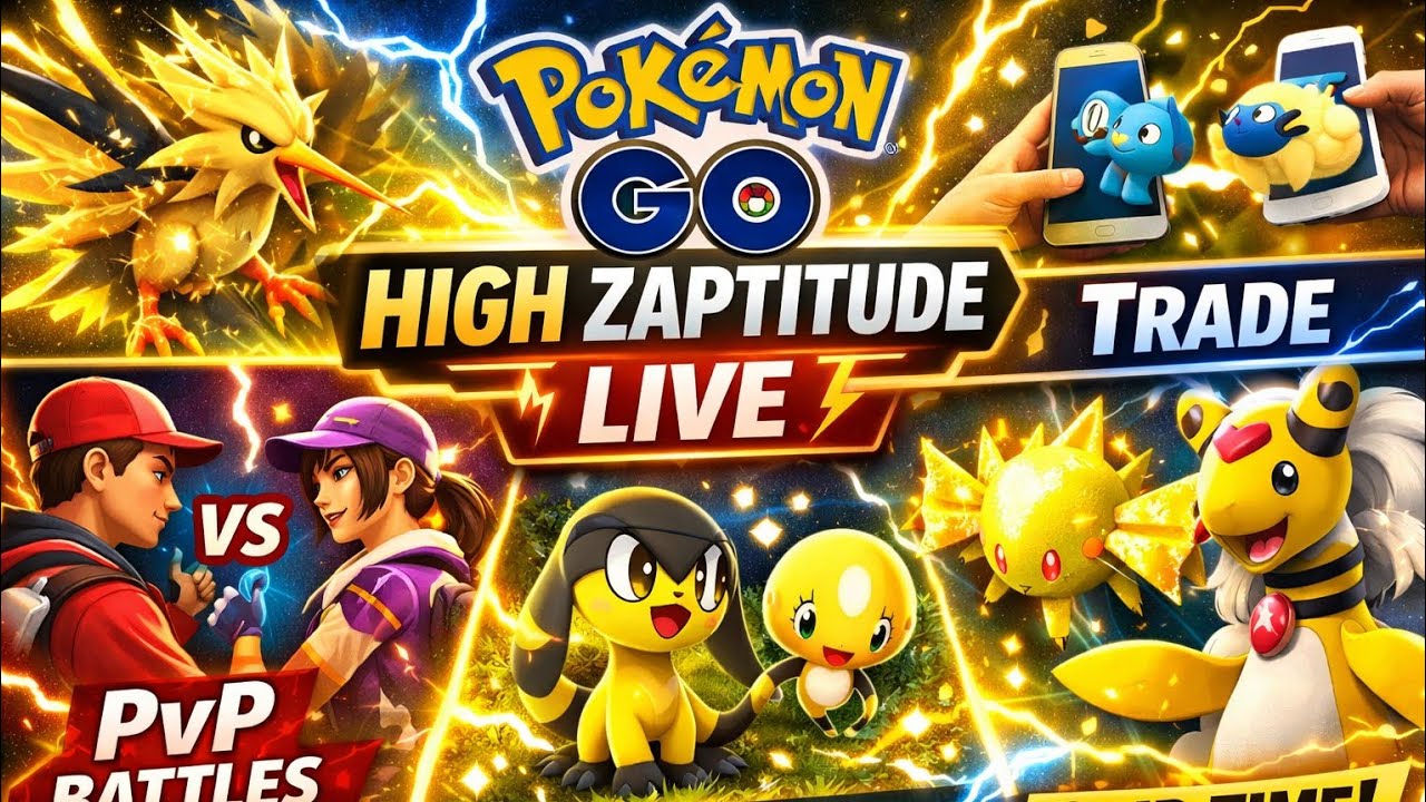 POKÉMON GO HIGH ZAPTITUDE ⚡ LIVE | PvP Battles • Trades • Shiny Hunt • Raids