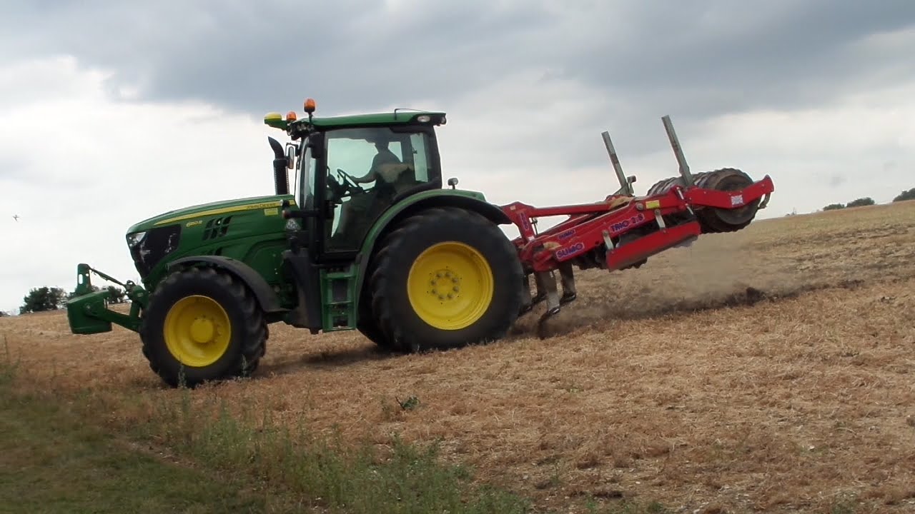 John Deere 6150R & Sumo Trio Cultivating