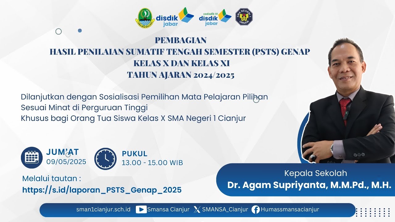 PEMBAGIAN HASIL PTS GENAP DAN SOSIALISASI PEMILIHAN MAPEL PEMINATAN  PTN
