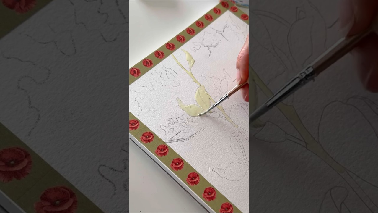 How to apply masking fluid #everydaywatercolor #arttipsandtricks #howtousemaskingfluid #artist