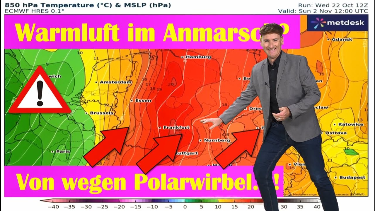 Nach Orkantief Joshua mit Gewittern, Starkregen, Sturmflut irre Prognose: ECMWF bis 24 °C, GFS 12 °C