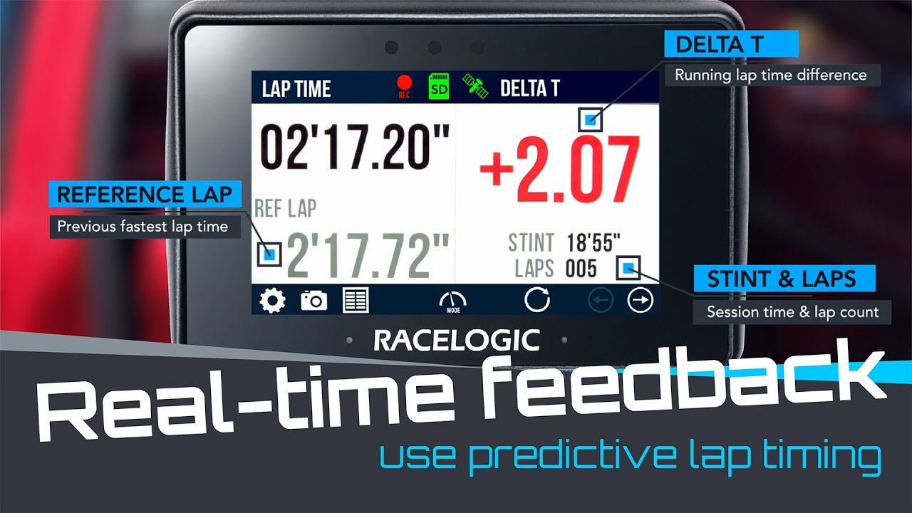 Performance Box Touch; real-time driver feedback with predictive lap timing